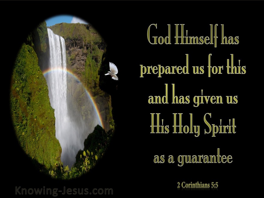 2 Corinthians 5:5 The Holy Spirit Is A Guarantee (green)